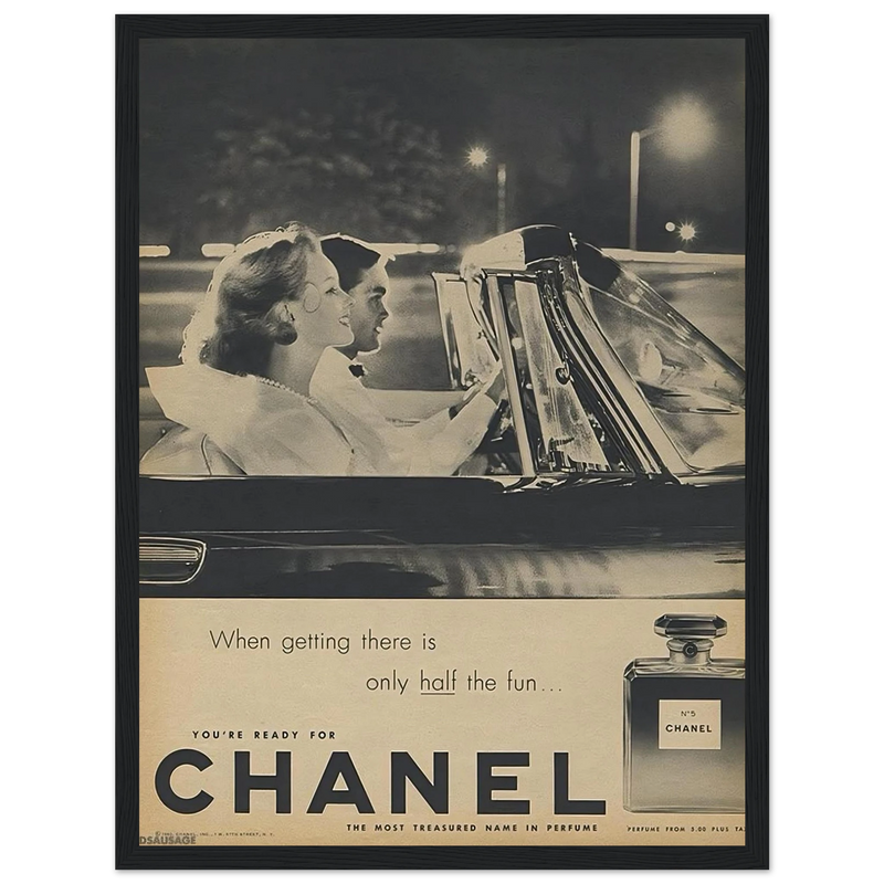 Chanel Vintage Poster Ad - 1950s