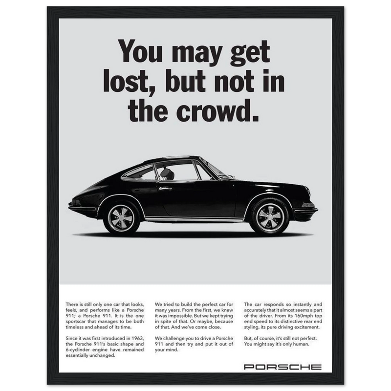Porsche Vintage Poster - Lost