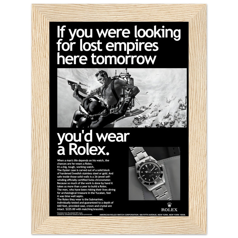 Rolex Submariner Vintage Poster Ad