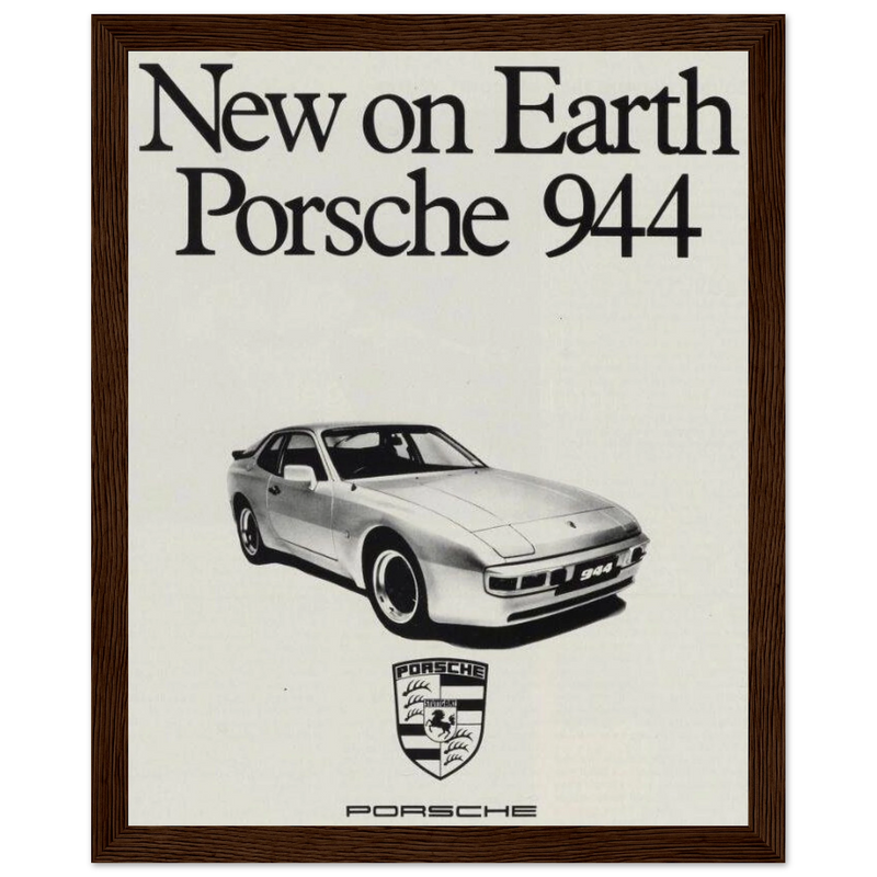 Porsche 944 New on Earth Vintage Poster Ad