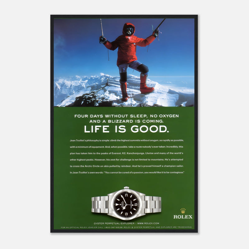 Rolex Life is Good Vintage Poster Ad