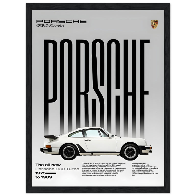 Porsche 930 Turbo 1975 Vintage Poster Ad