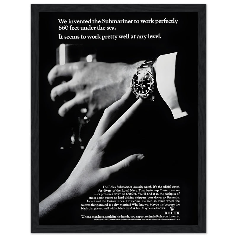 Rolex Submariner Any Level Vintage Poster Ad