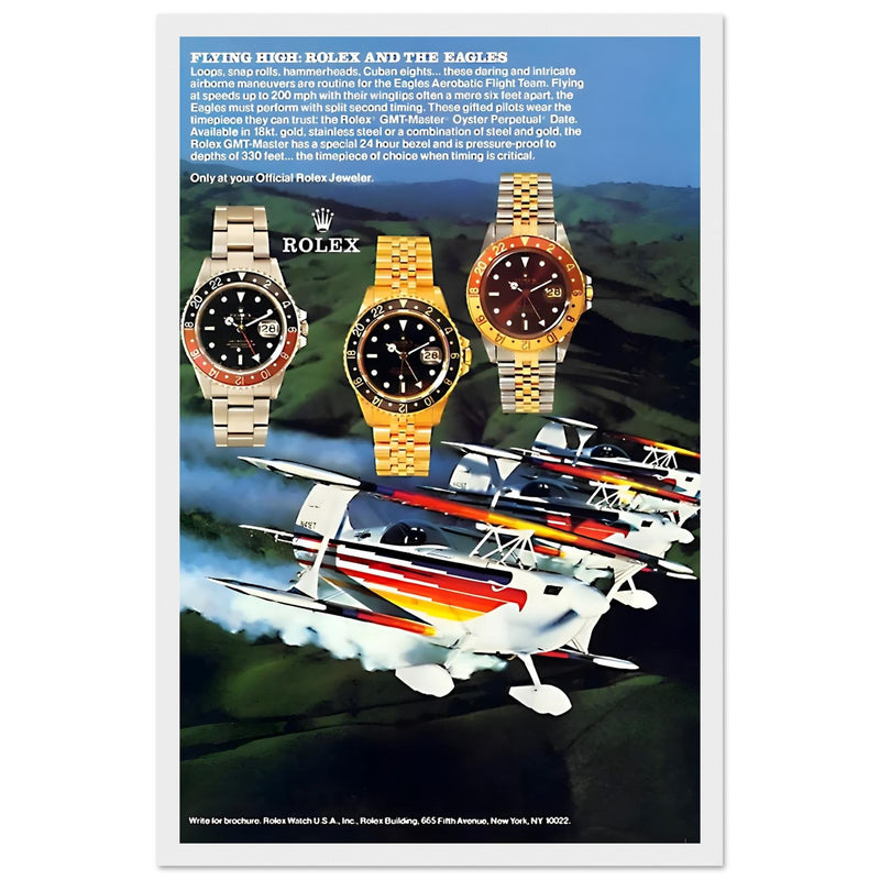 Rolex GMT Master Vintage Poster Ad