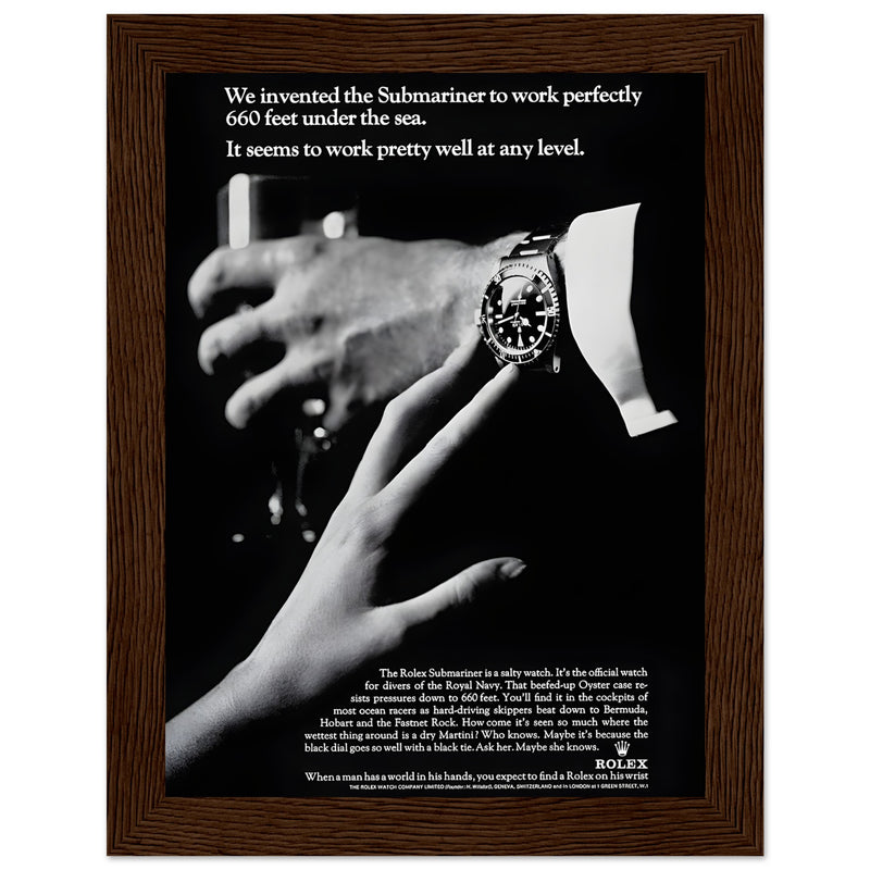 Rolex Submariner Any Level Vintage Poster Ad