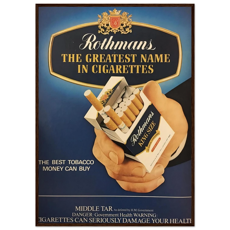Rothmans Vintage Poster - The Greatest Name In Cigarettes