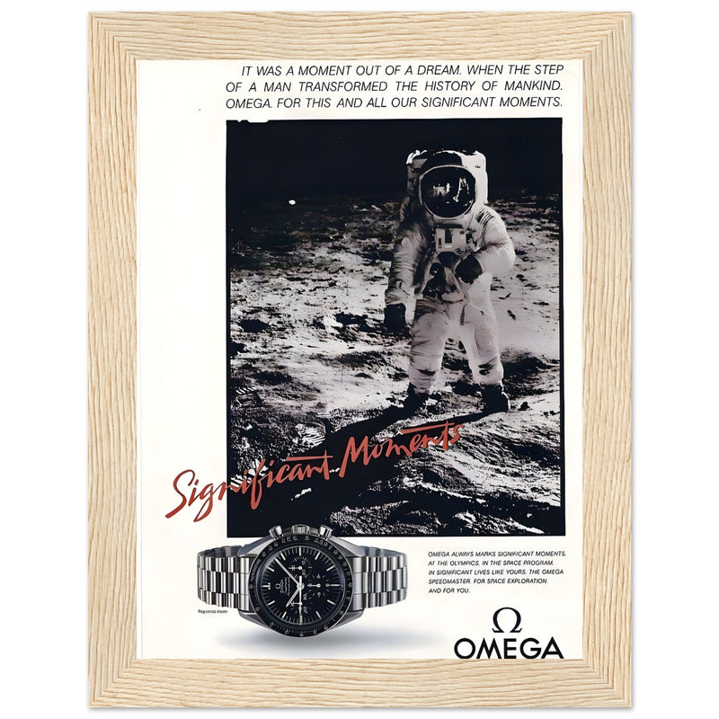 Omega Moon Vintage Poster Ad