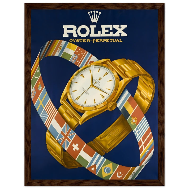 Rolex Advertising Golden Age Oyster Perpetual Vintage Poster