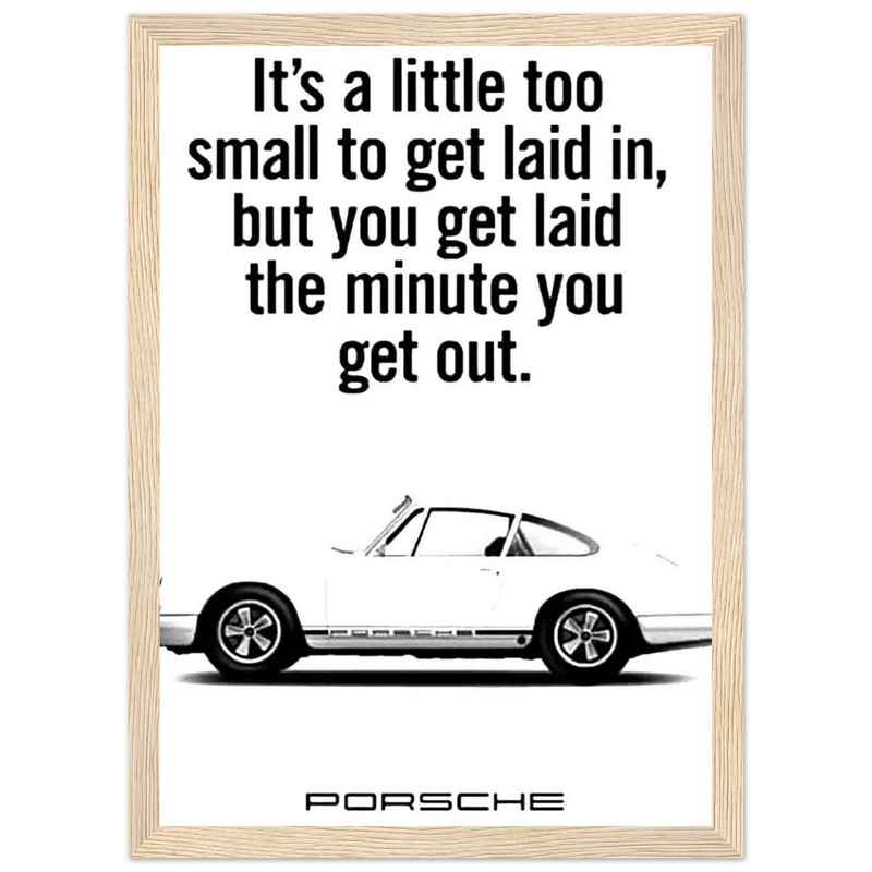 Porsche Vintage Poster  White 911