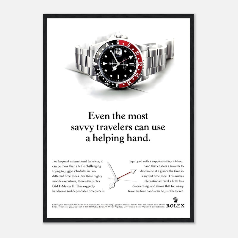Rolex GMT Master Travel Vintage Poster Ad
