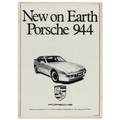 Porsche 944 New on Earth Vintage Poster Ad