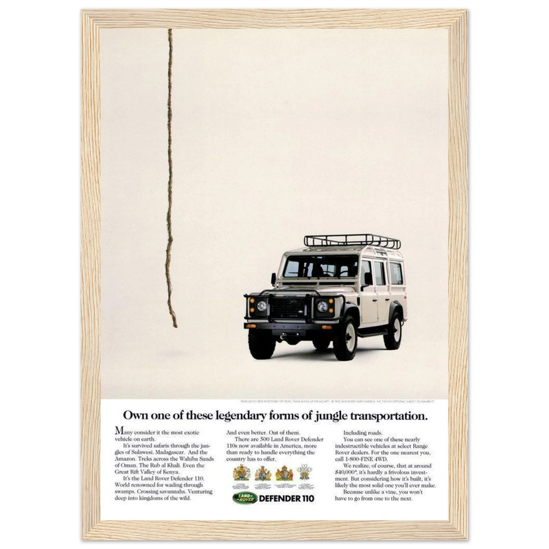 Land Rover Defender Vintage Poster