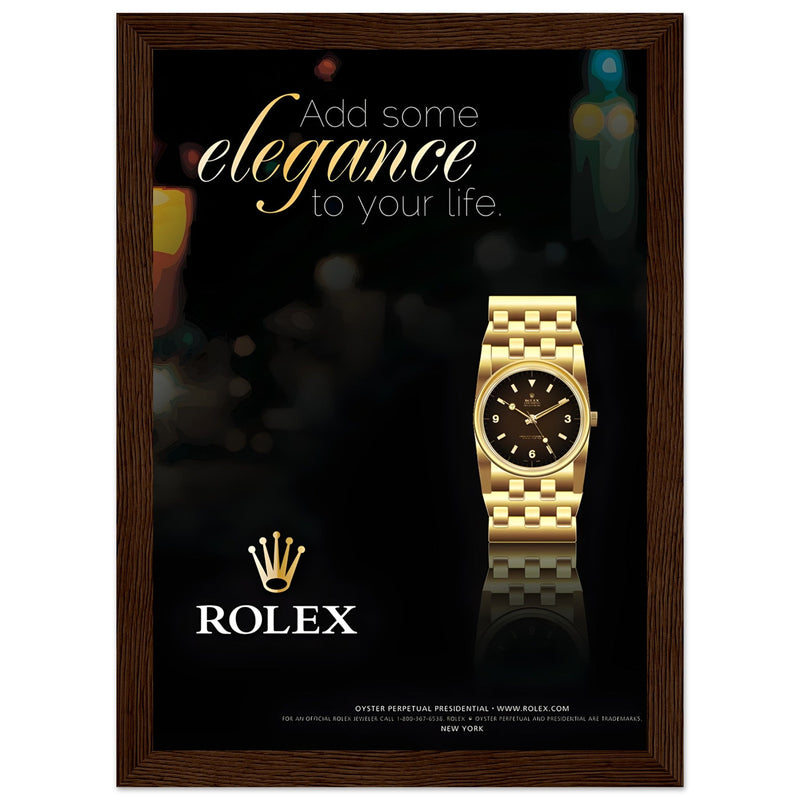 Rolex Elegance Vintage Poster Ad