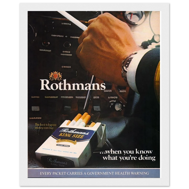 Rothmans Vintage Poster Ad - Rothman Kingsize