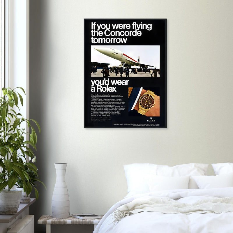 Rolex Oyster Perpetual Concorde Vintage Poster Ad