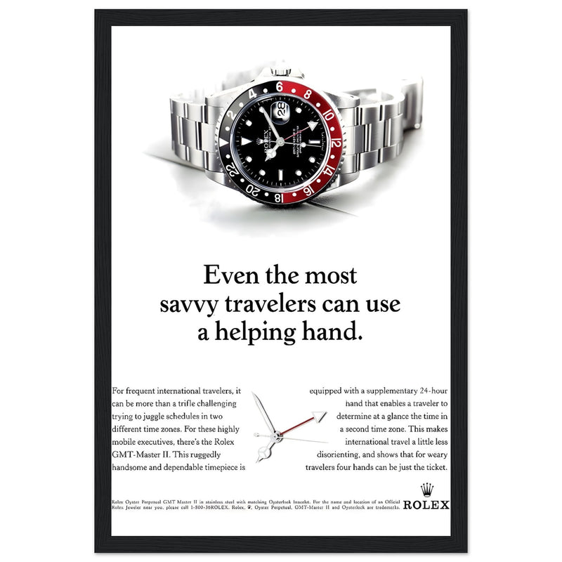 Rolex GMT Master Travel Vintage Poster Ad