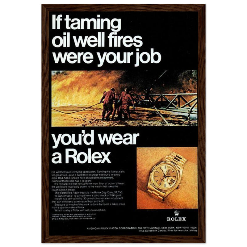 Rolex Day-Date Vintage Poster Ad